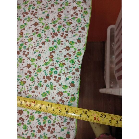 Vintage Paul marshall, Long Beach california, green brown floral napkins handker - Picture 5 of 6